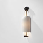Benjamin Wall Light in Opal Glass and Gold – Modern Wall Sconce