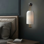 Benjamin Wall Light in Opal Glass and Gold – Modern Wall Sconce