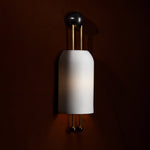 Benjamin Wall Light in Opal Glass and Gold – Modern Wall Sconce