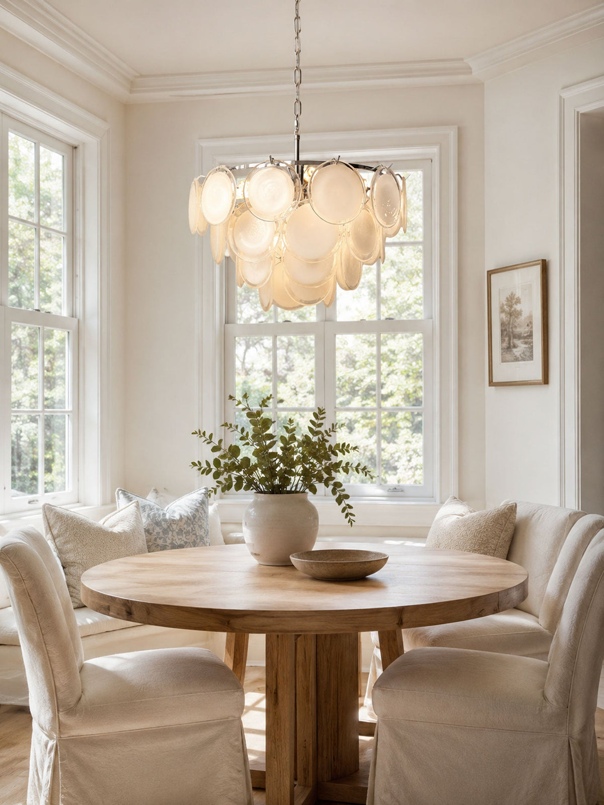Bettina Glass Chandelier – Modern Murano-Style Pendant for Dining Room and Living Room