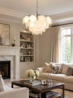 Bettina Glass Chandelier – Modern Murano-Style Pendant for Dining Room and Living Room