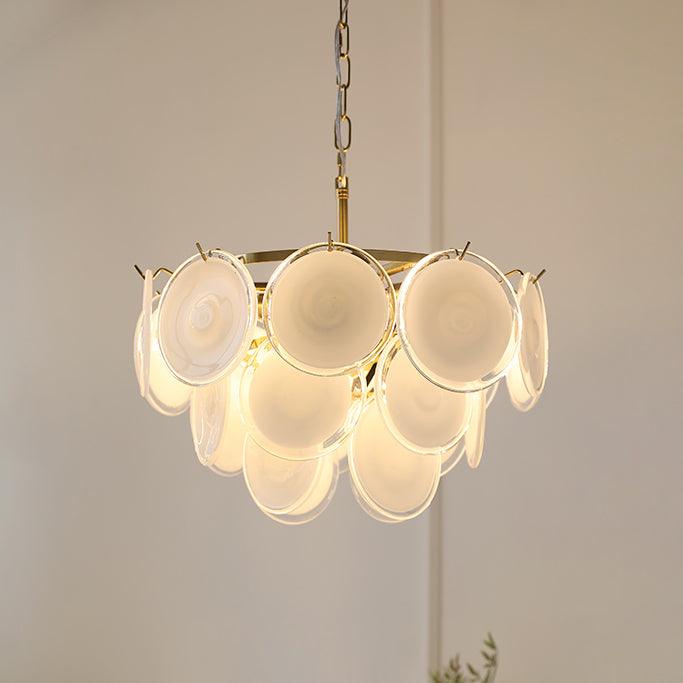 Bettina Glass Chandelier – Modern Murano-Style Pendant for Dining Room and Living Room