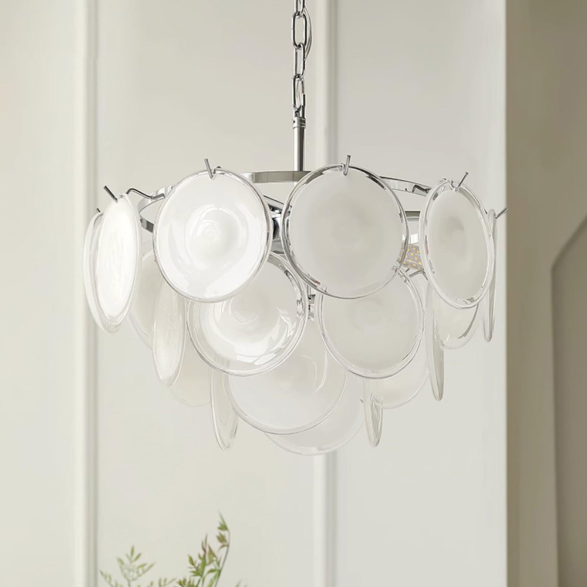 Bettina Glass Chandelier – Modern Murano-Style Pendant for Dining Room and Living Room