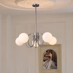 Bianca Chandelier – Modern Chrome & Glass Pendant Light for Dining Room