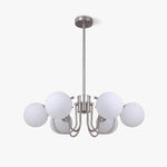 Bianca Chandelier – Modern Chrome & Glass Pendant Light for Dining Room