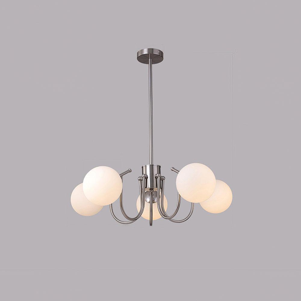 Bianca Chandelier – Modern Chrome & Glass Pendant Light for Dining Room