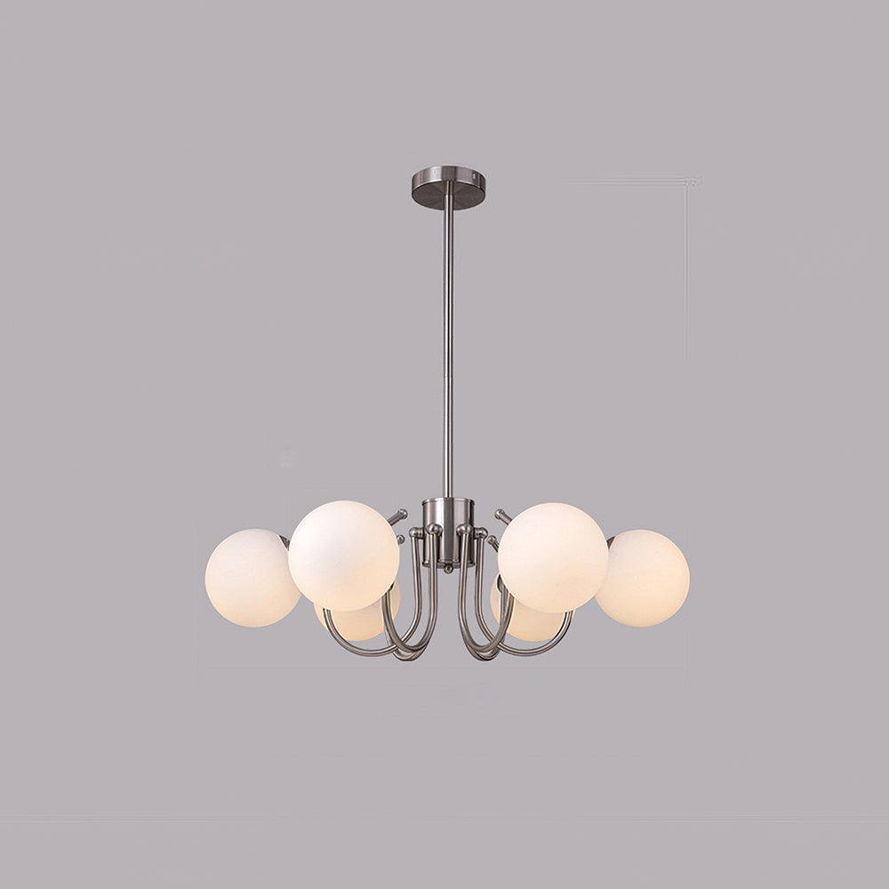 Bianca Chandelier – Modern Chrome & Glass Pendant Light for Dining Room