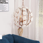 Bianca Floral Orb Chandelier – Ceramic Flower Pendant Light for Elegant Interiors