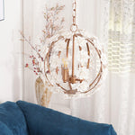 Bianca Floral Orb Chandelier – Ceramic Flower Pendant Light for Elegant Interiors