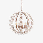 Bianca Floral Orb Chandelier – Ceramic Flower Pendant Light for Elegant Interiors