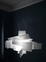 Big Bang Sculptural Pendant Light in White Metal and Acrylic