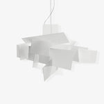 Big Bang Sculptural Pendant Light in White Metal and Acrylic