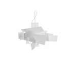 Big Bang Sculptural Pendant Light in White Metal and Acrylic