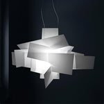 Big Bang Sculptural Pendant Light in White Metal and Acrylic