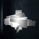 Big Bang Sculptural Pendant Light in White Metal and Acrylic