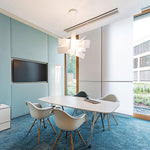 Big Bang Sculptural Pendant Light in White Metal and Acrylic