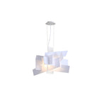 Big Bang Sculptural Pendant Light in White Metal and Acrylic