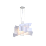 Big Bang Sculptural Pendant Light in White Metal and Acrylic