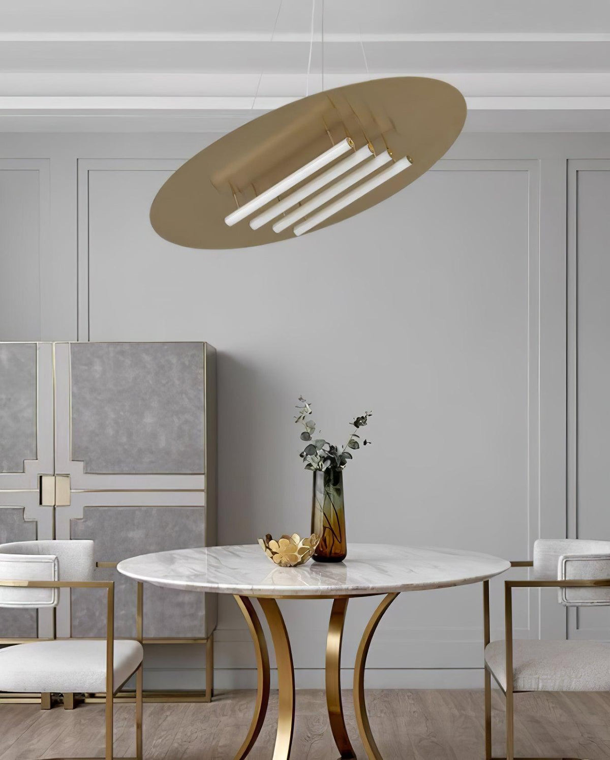 Aurelia Disc LED Pendant Light in Gold for Modern Interiors