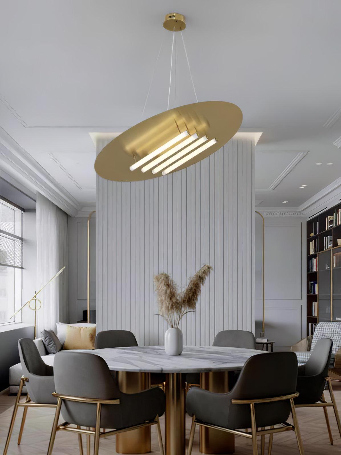 Aurelia Disc LED Pendant Light in Gold for Modern Interiors
