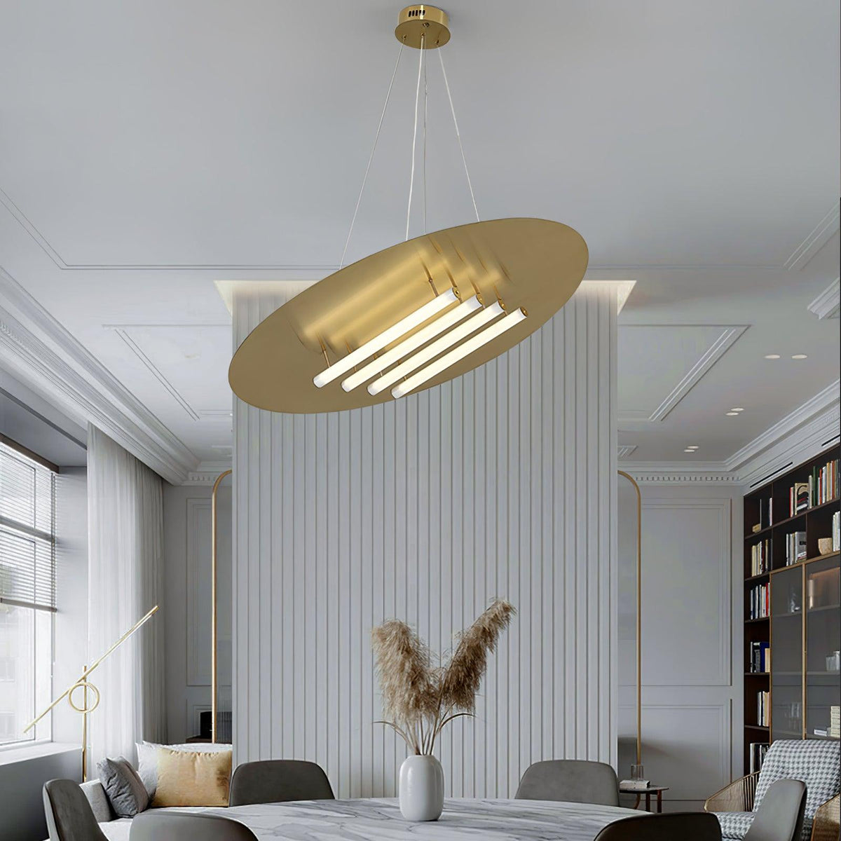 Aurelia Disc LED Pendant Light in Gold for Modern Interiors