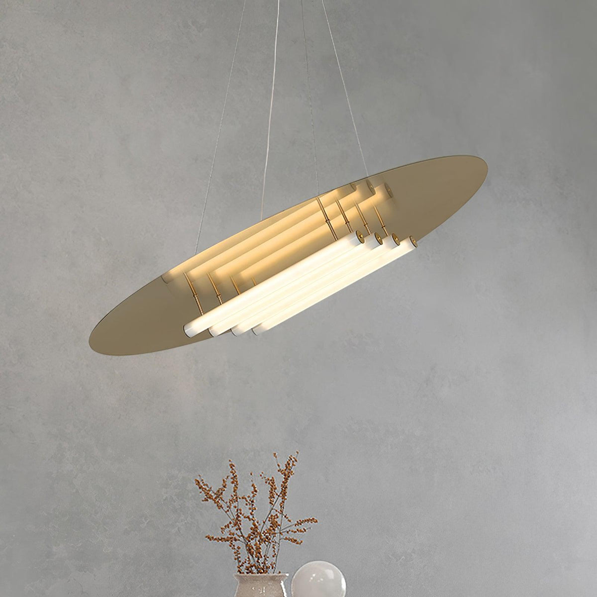 Aurelia Disc LED Pendant Light in Gold for Modern Interiors