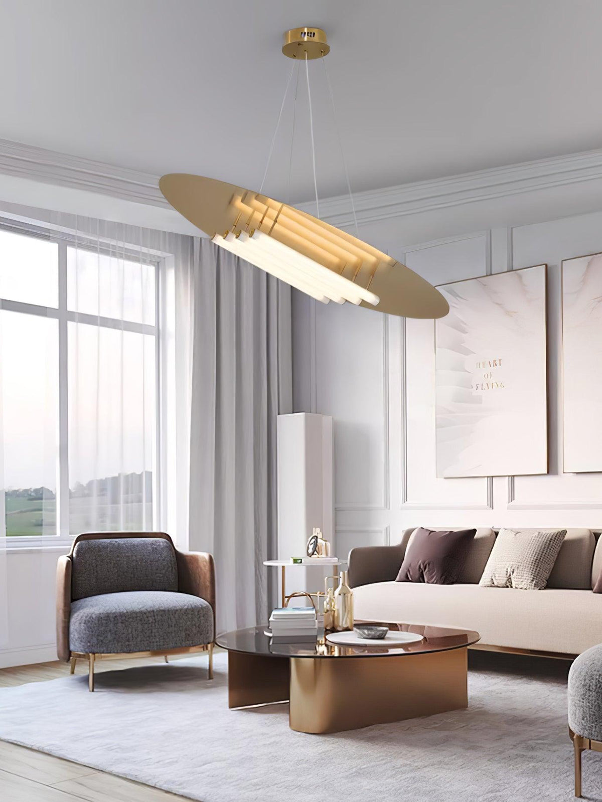 Aurelia Disc LED Pendant Light in Gold for Modern Interiors