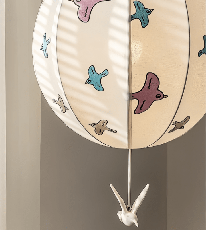 Artisan Bird Silhouette Balloon Pendant Light for Modern Interiors