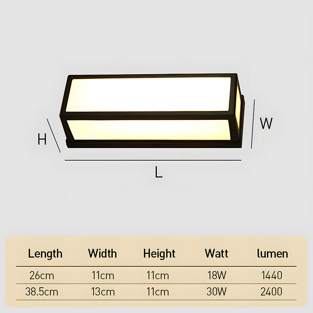 Modern Black Hardware Waterproof Led Outdoor Wall Light