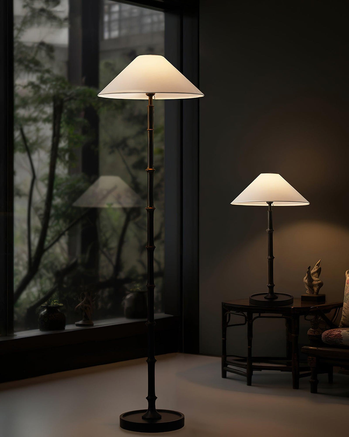 black-bamboo-floor-lamp