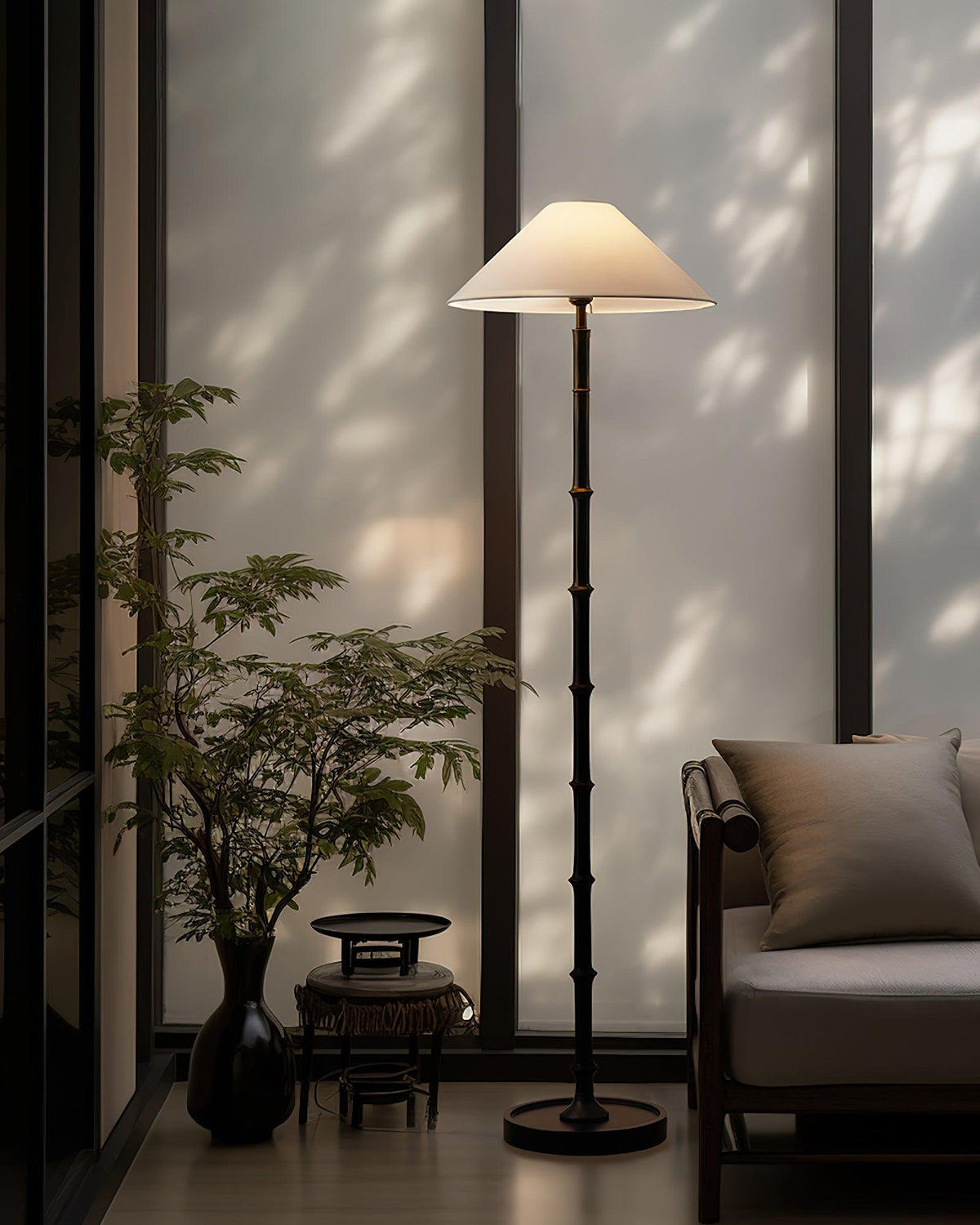 black-bamboo-floor-lamp