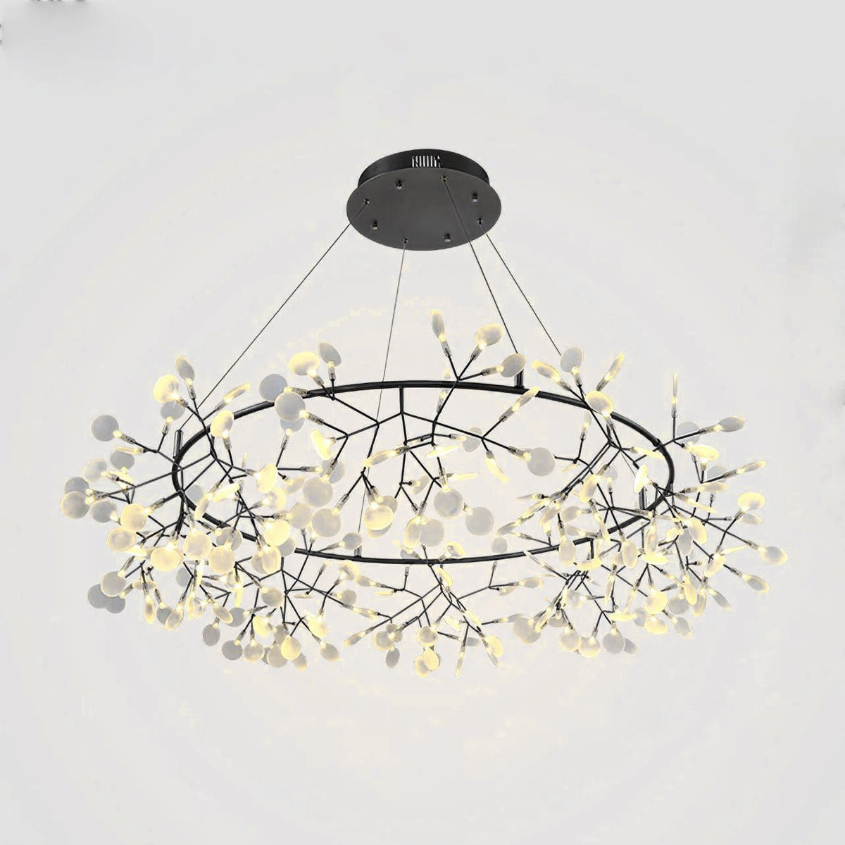 Big O Firefly LED Chandelier — Modern Black Designer Pendant Light