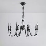 Noir Candelabra Chandelier — Modern Matte Black Glass Chandelier for Dining Room and Living Room