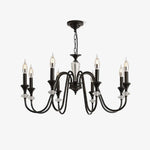 Noir Candelabra Chandelier — Modern Matte Black Glass Chandelier for Dining Room and Living Room