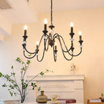 Noir Candelabra Chandelier — Modern Matte Black Glass Chandelier for Dining Room and Living Room