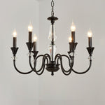 Noir Candelabra Chandelier — Modern Matte Black Glass Chandelier for Dining Room and Living Room