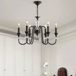 Noir Candelabra Chandelier — Modern Matte Black Glass Chandelier for Dining Room and Living Room