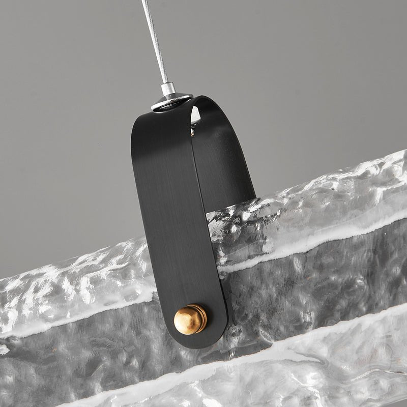 Black Ice Linear LED Pendant Light for Kitchen Island and Dining Room