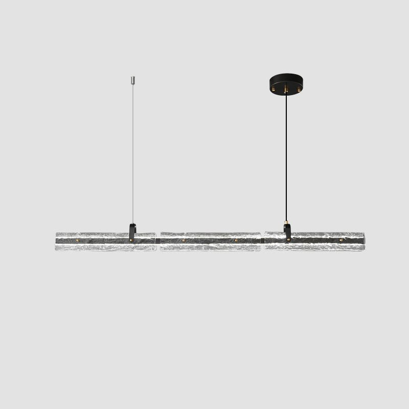 Black Ice Linear LED Pendant Light for Kitchen Island and Dining Room