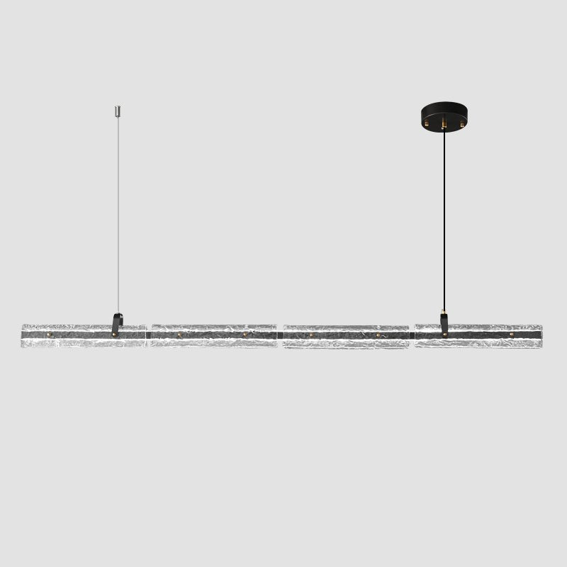 Black Ice Linear LED Pendant Light for Kitchen Island and Dining Room