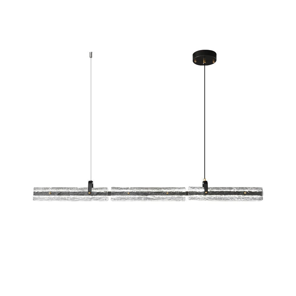 Black Ice Linear LED Pendant Light for Kitchen Island and Dining Room