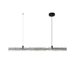 Black Ice Linear LED Pendant Light for Kitchen Island and Dining Room