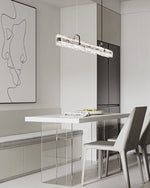 Black Ice Linear LED Pendant Light for Kitchen Island and Dining Room