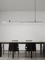 Black Ice Linear LED Pendant Light for Kitchen Island and Dining Room