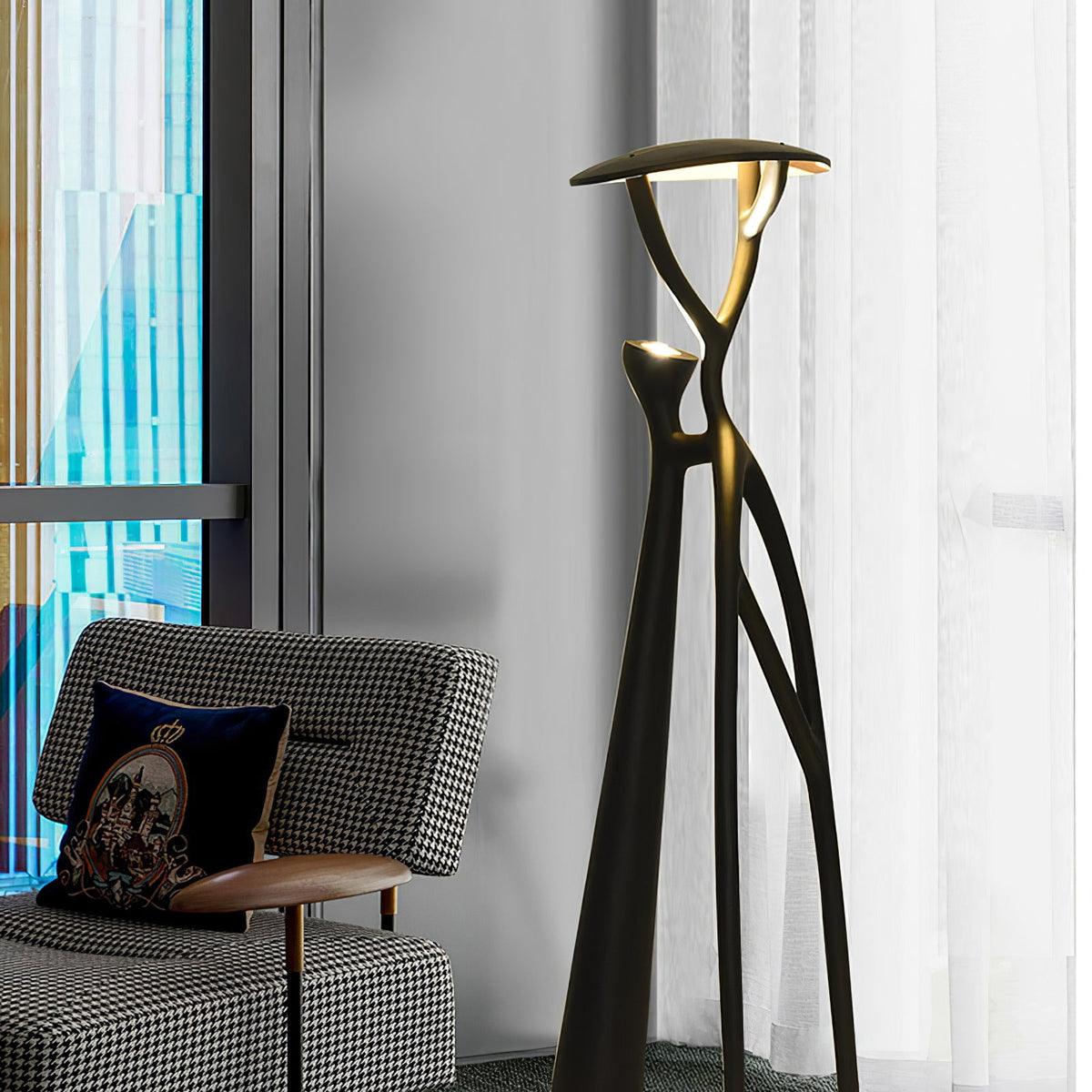 black-sculpture-floor-lamp