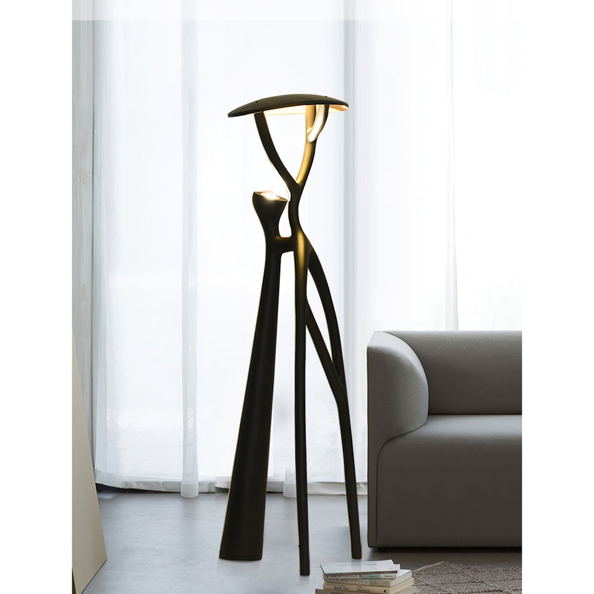 black-sculpture-floor-lamp