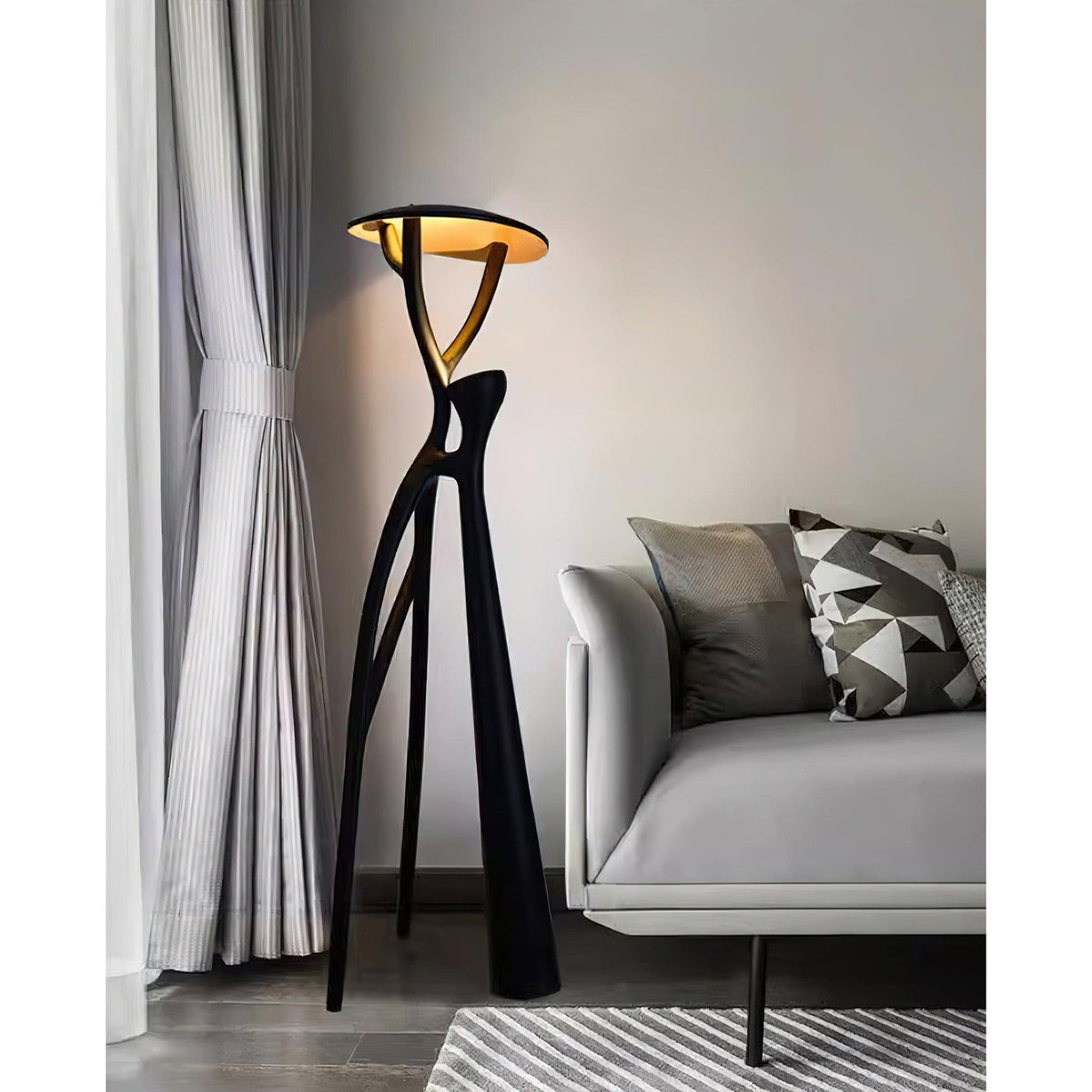black-sculpture-floor-lamp
