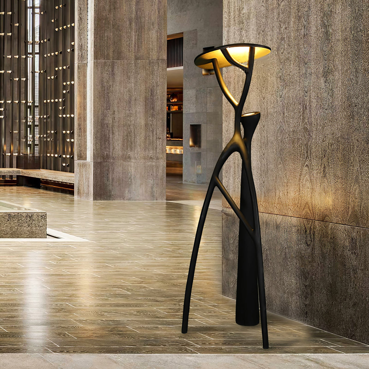 black-sculpture-floor-lamp