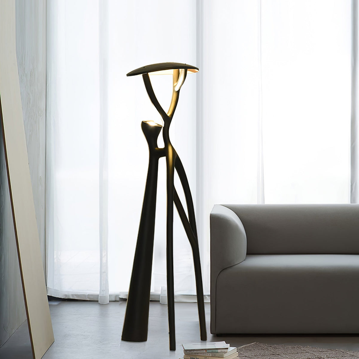 black-sculpture-floor-lamp