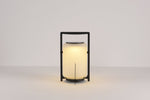 Twilight Lantern Solar Table Lamp – Stainless Steel & Glass Outdoor LED Light